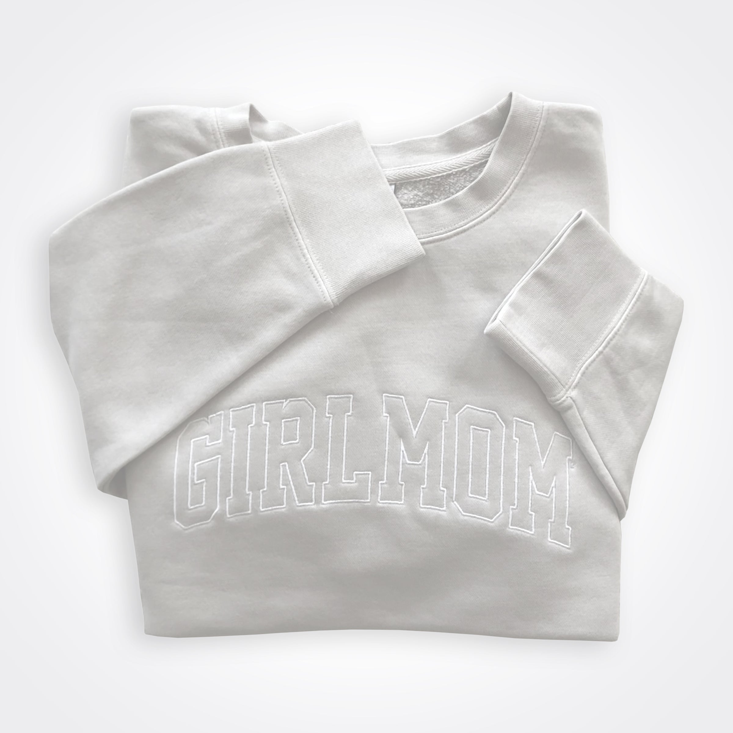 Girlmom® Embroidered Midweight Pigment Dyed Crew Sweatshirt