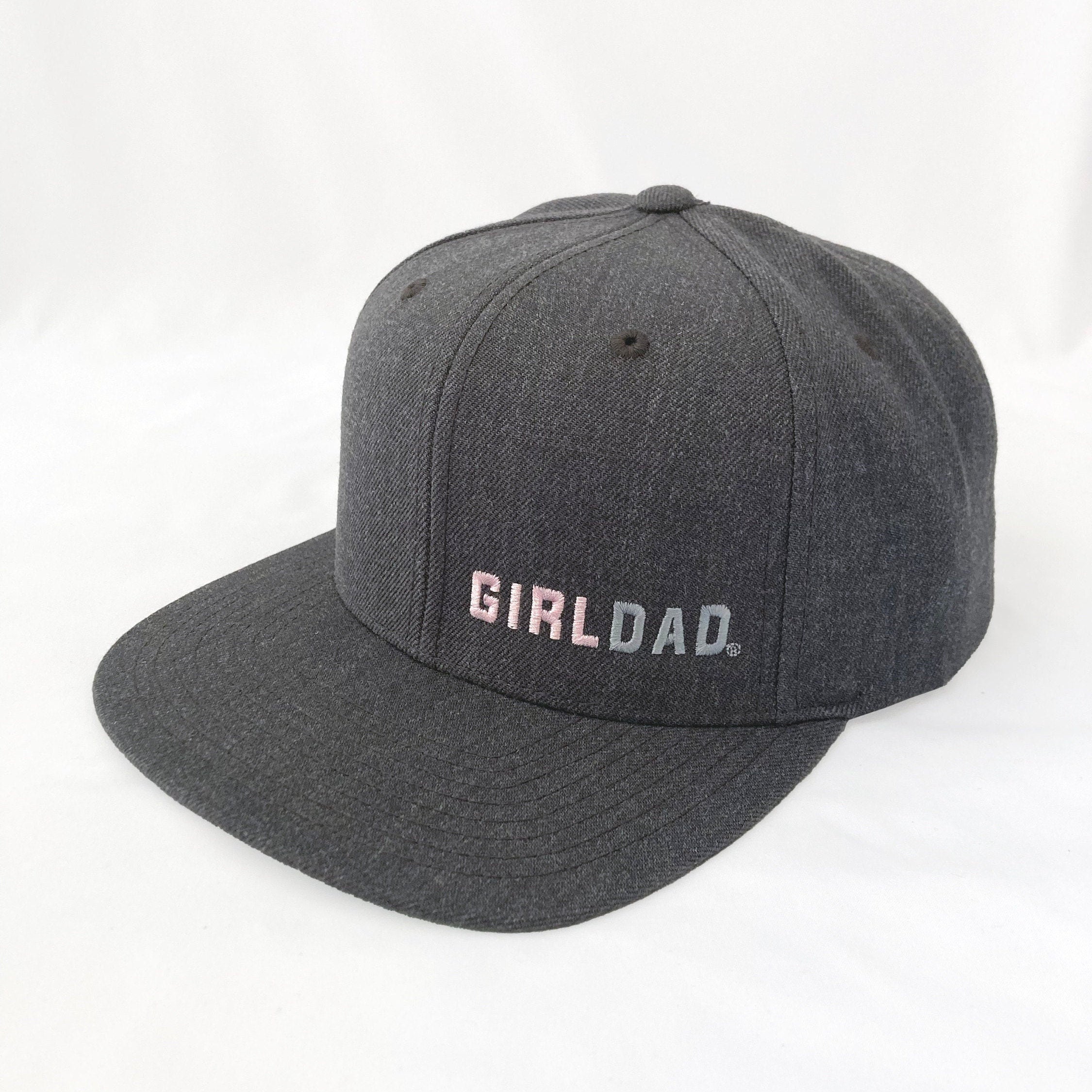 Girldad® Dark Heather Grey with Pink & Silver Embroidery Hat