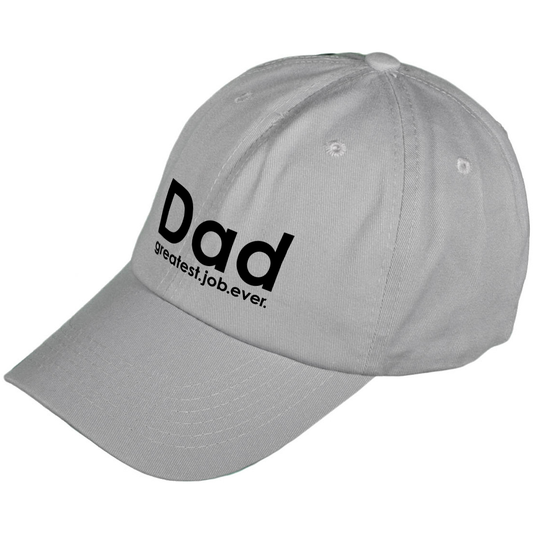 Dad Greatest Job Ever Lt Grey Cap