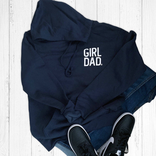 Girldad® Navy Hoodie White Logo WHL
