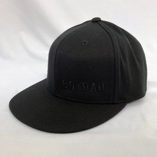 Boydad®  Black/Black Flexfit 210® Flat Bill Embroidered Flexfit Hat