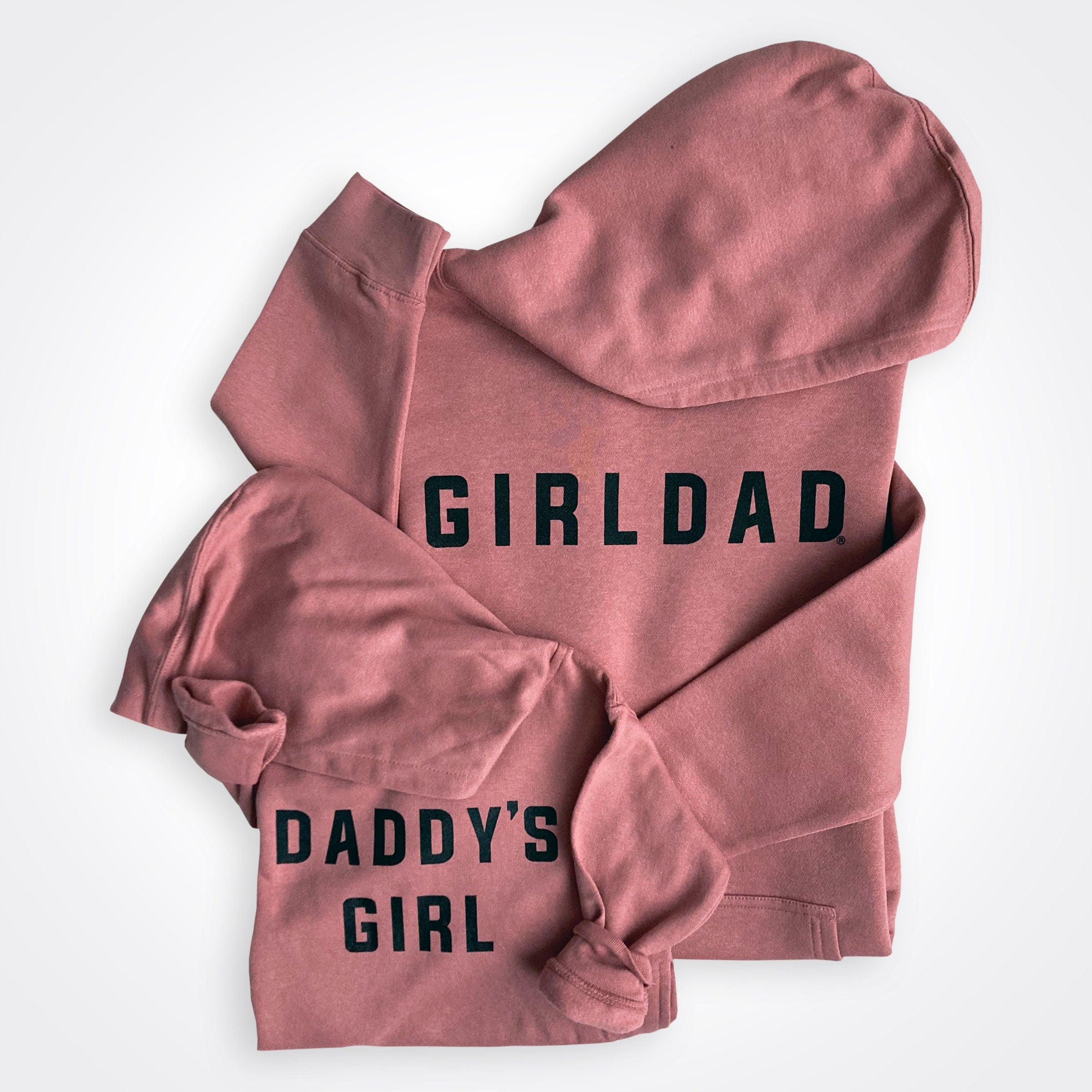 Daddy's Girl Blush Frost Hoodie Matching Daddy's Girl & Girldad Shirt