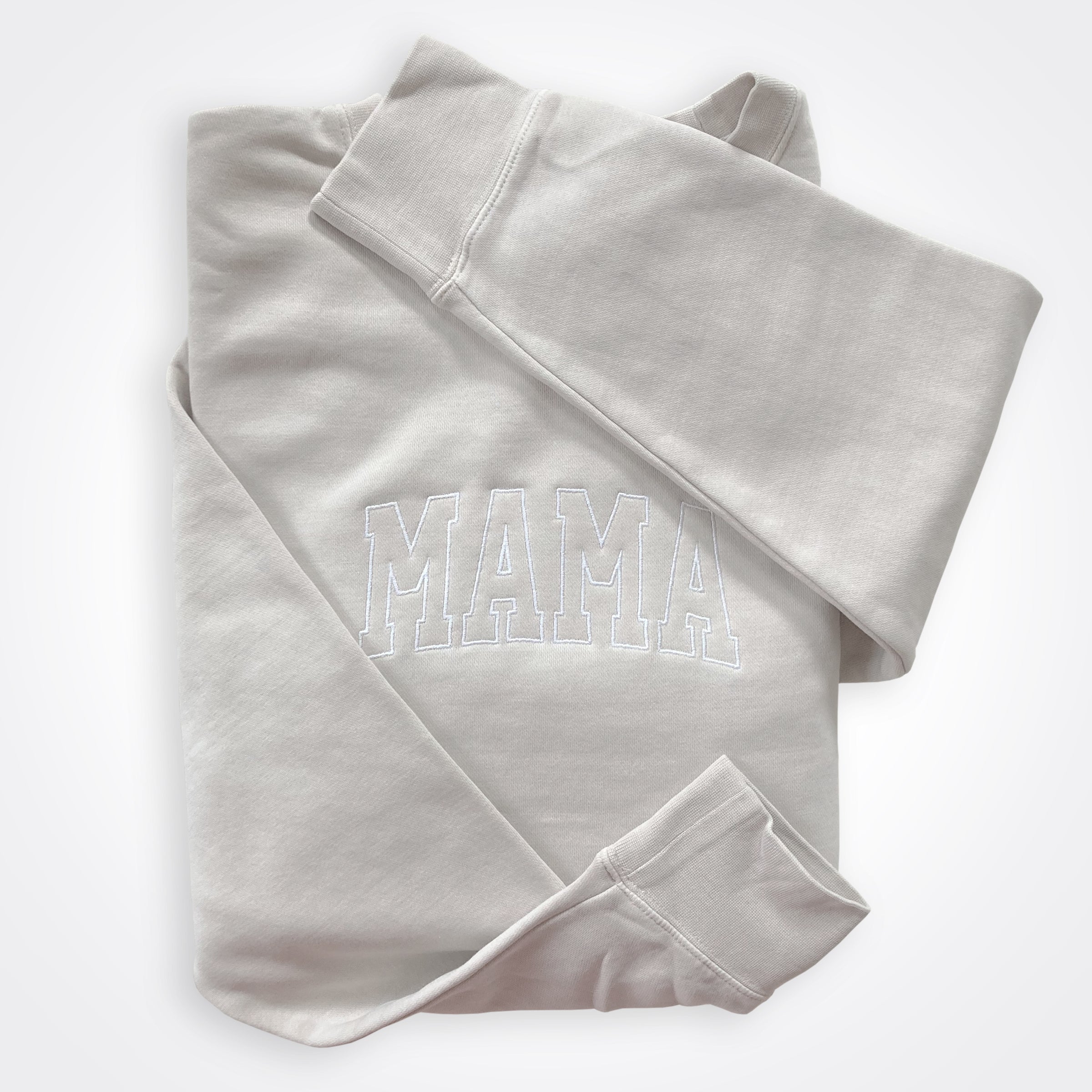 Mama Embroidered Midweight Pigment Dyed Crew Sweatshirt