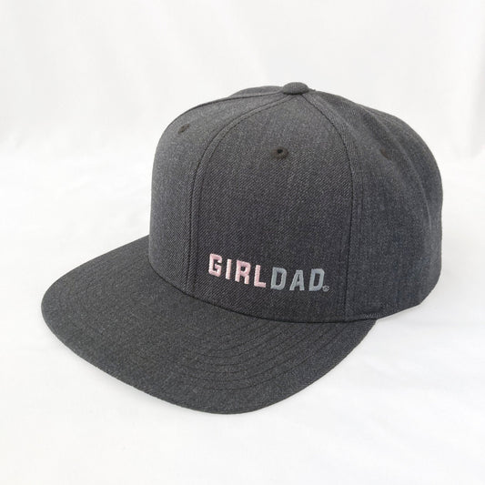 Girldad® Dark Heather Grey with Pink & Silver Embroidery Hat