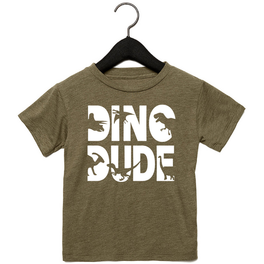 Dino Dude Toddler Olive Tee