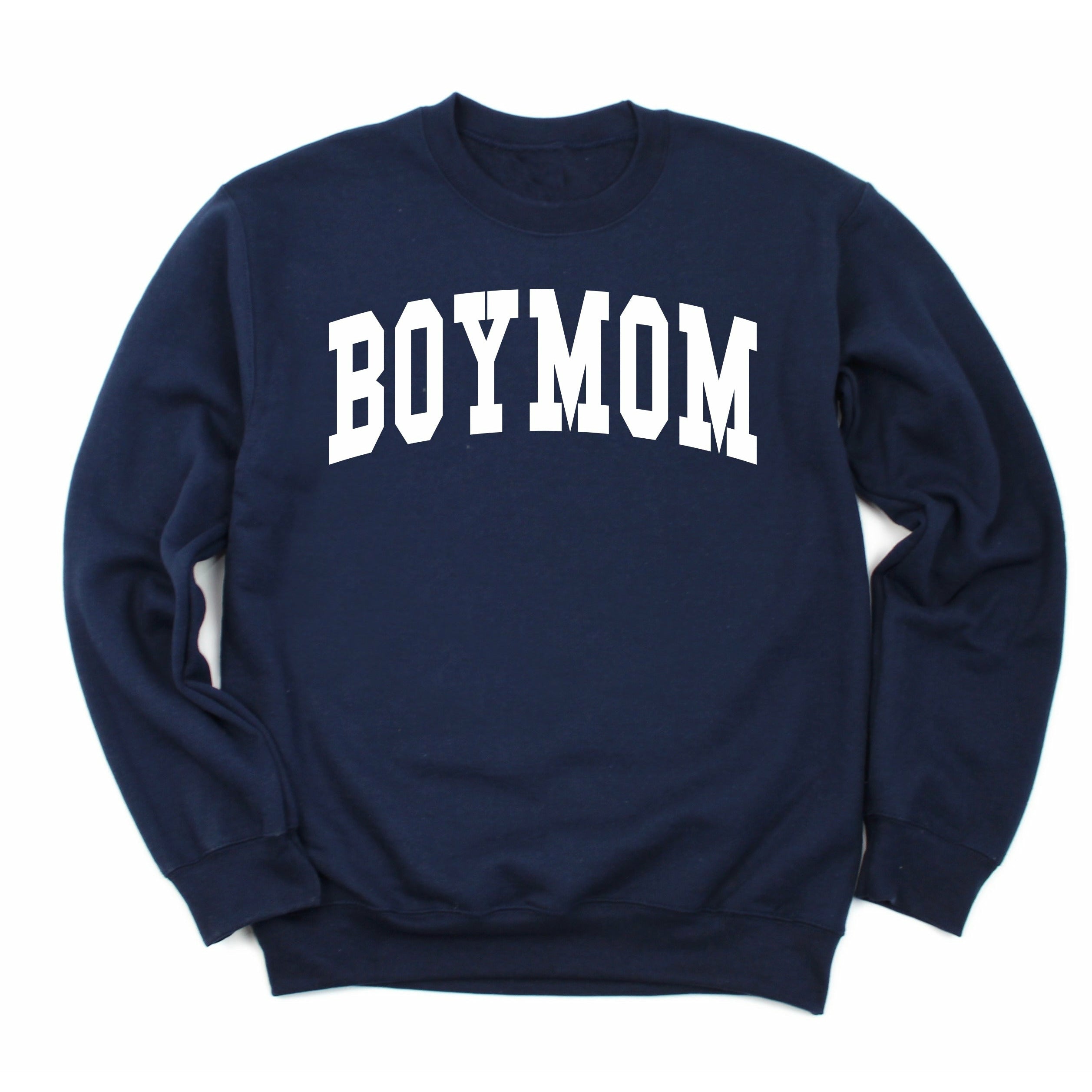 Arched Collegiate Boymom Sweatshirt - Navy