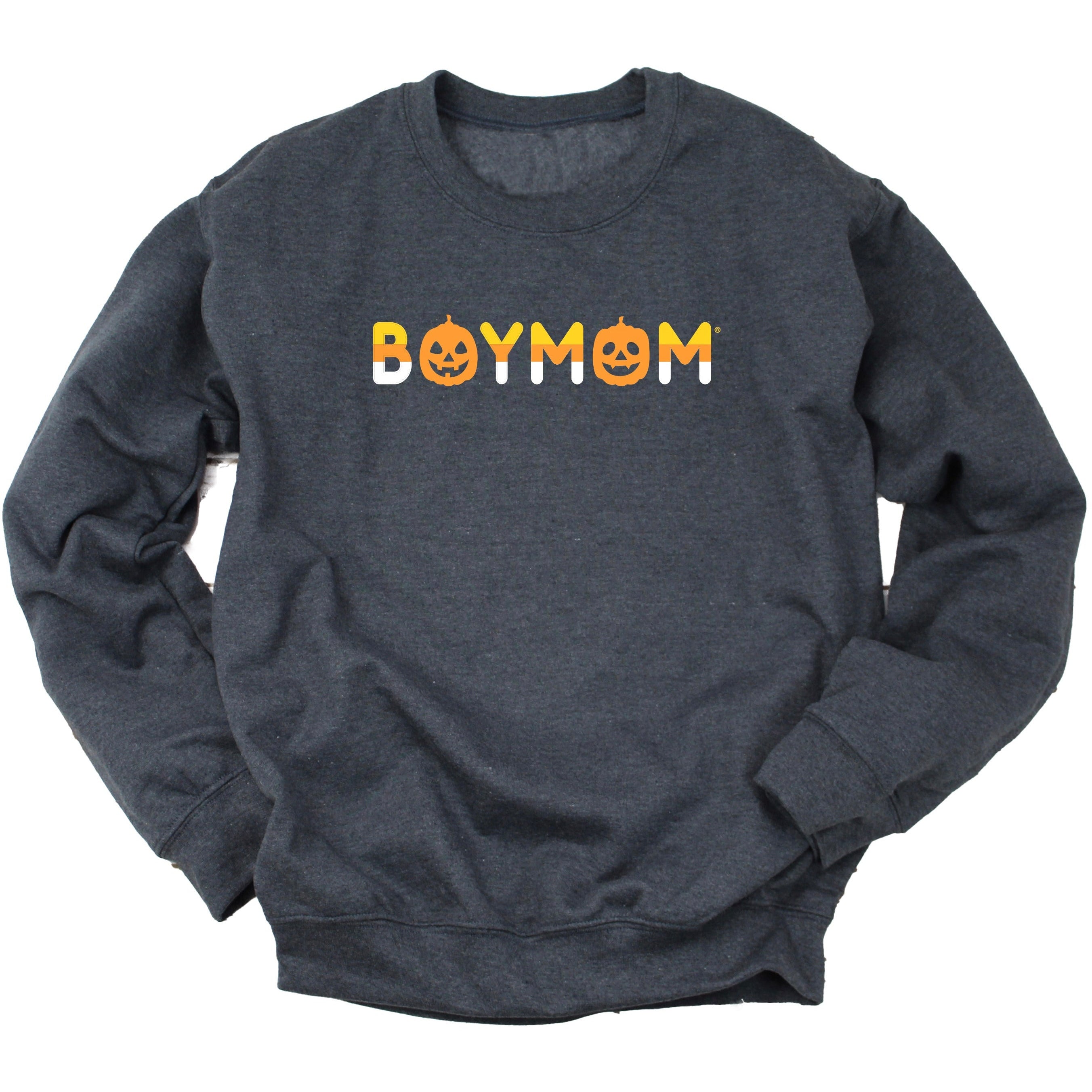 Candy Corn Boymom Dark Grey Sweatshirt