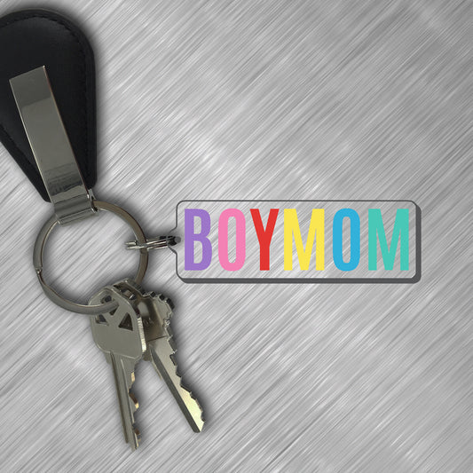 Boymom Keychain - Happy Multicolor