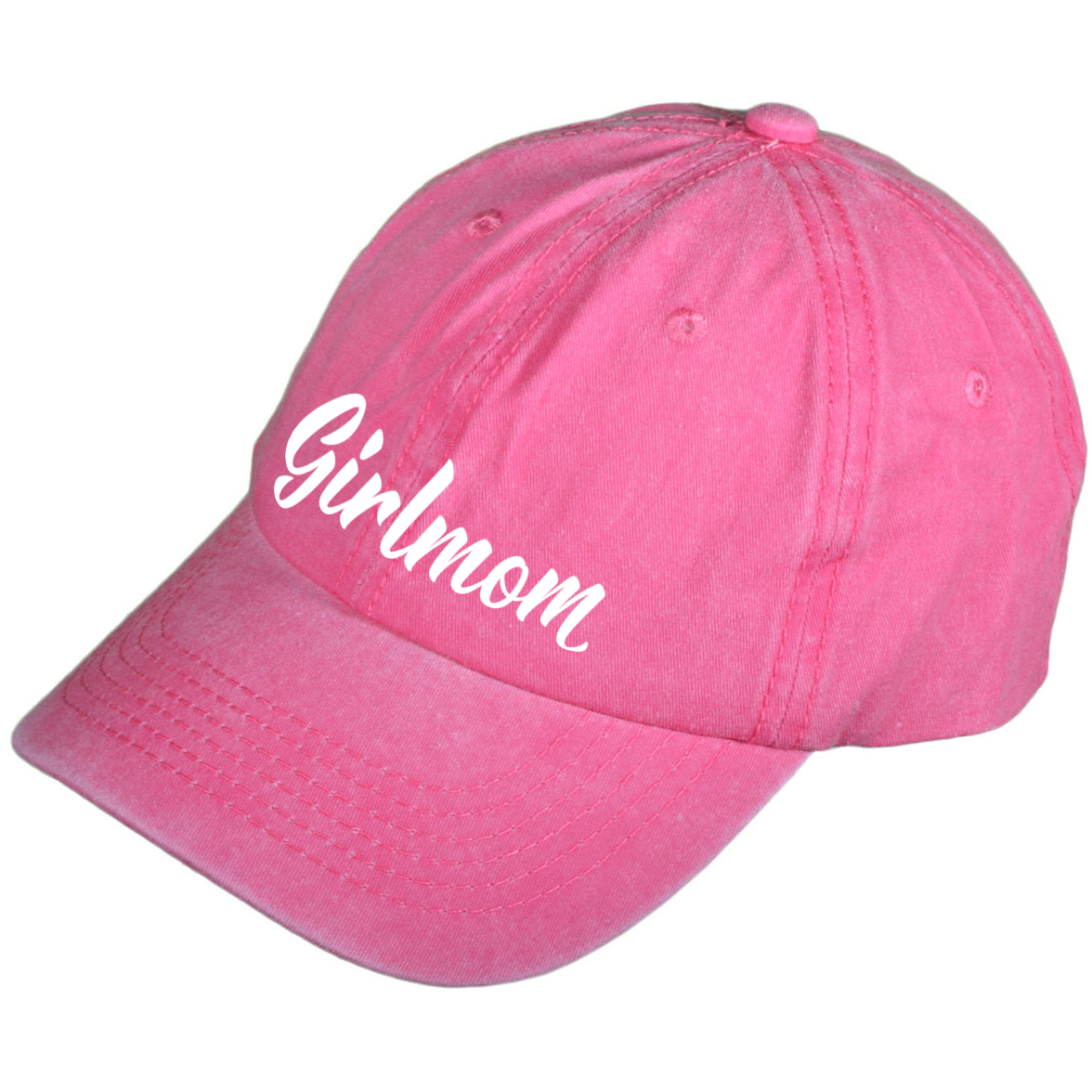 Girlmom Script Hot Pink Cap