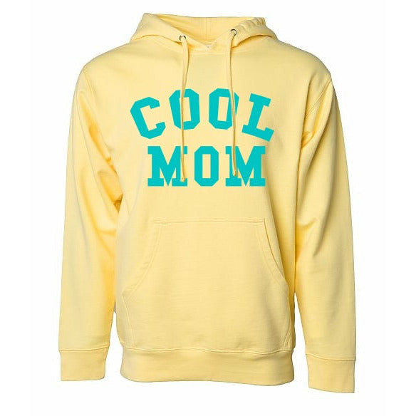 Cool Mom Yellow with Turquoise Hoodie