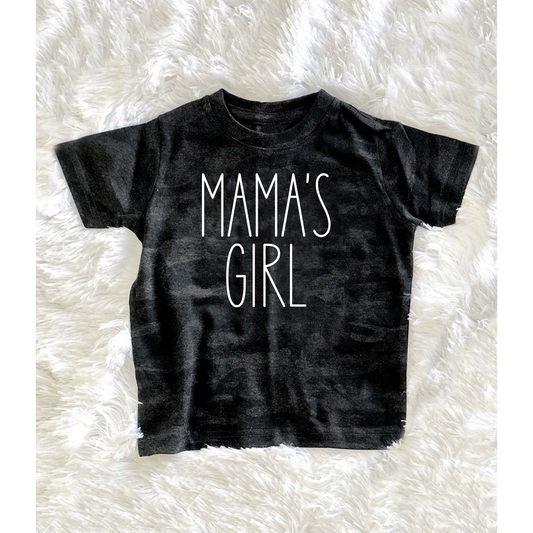 Mama's Girl Black Camo Toddler and Youth Tees