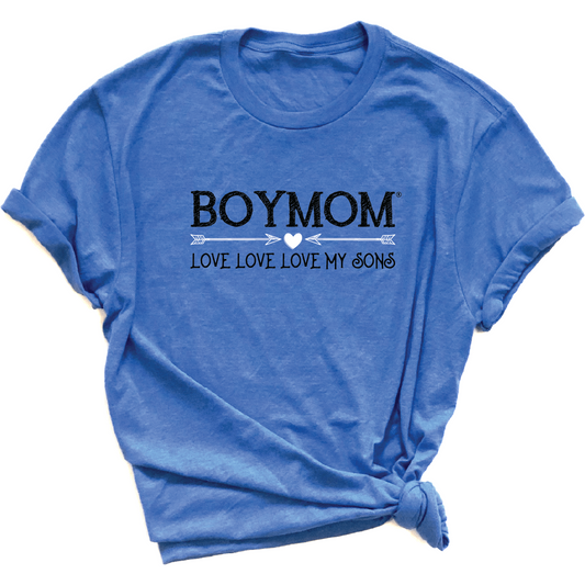 Love Love My Sons (PLURAL) - HEATHER ROYAL BLUE TEE