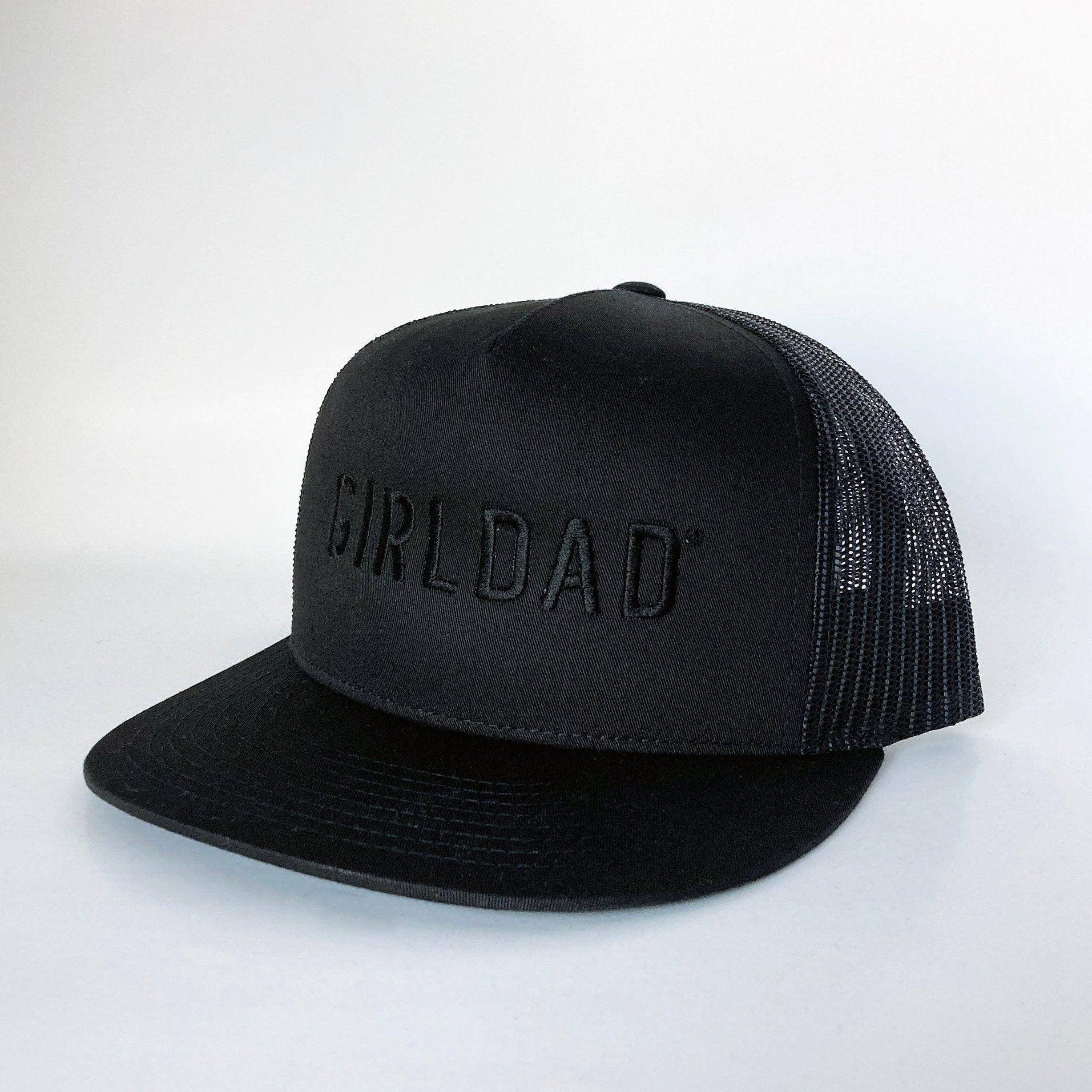 Girldad® Black/Black Embroidered Trucker Hat