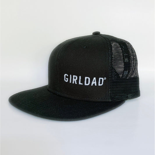 Girldad® Black/White Embroidered Trucker Hat