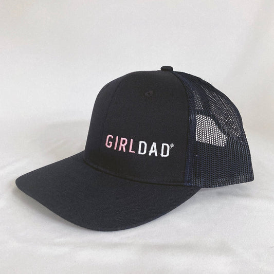 Girldad® Navy with Pink & White logo Embroidered Trucker Hat