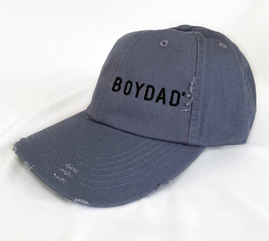 Boydad® Blue Grey Distressed Embroidered Unstructured Cap