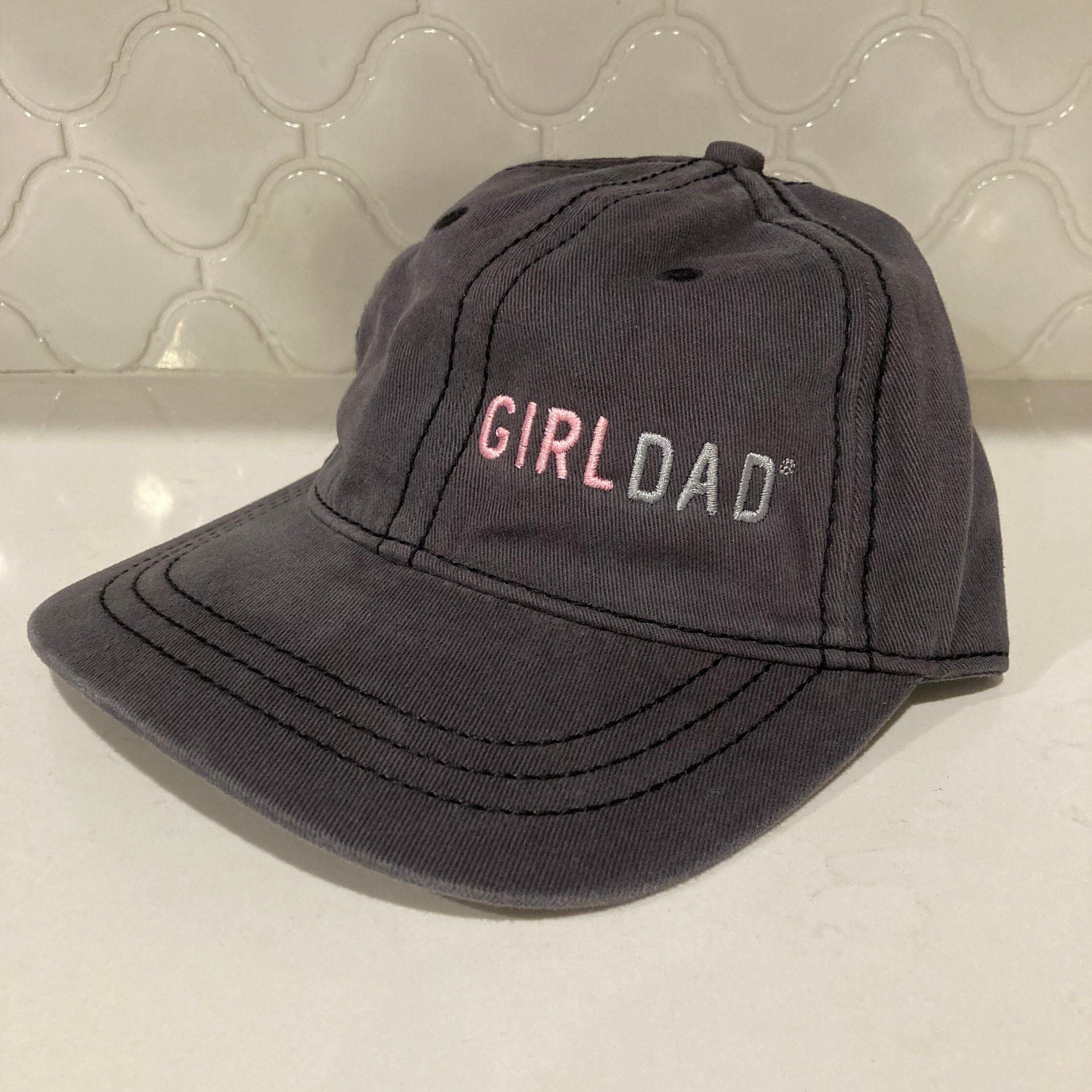 Girldad® Pink & Silver Charcoal  Embroidered Unstructured Hat
