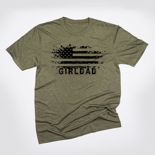 Girldad® USA Distressed Flag T-Shirt WHL