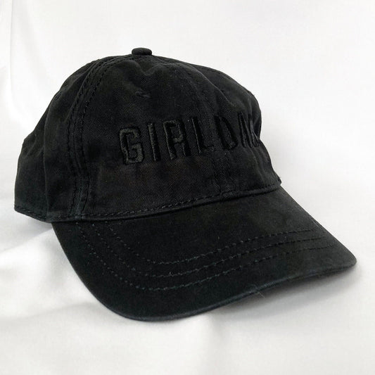 Girldad® Embroidered Black on Black Unstructured Hat Cap