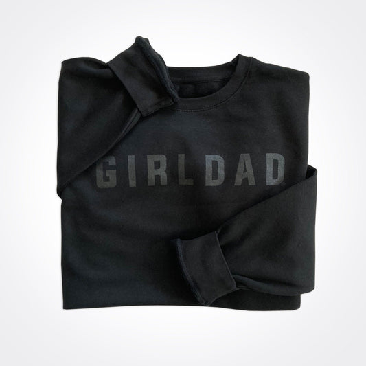 Girldad® Black on Black Crew Sweatshirt