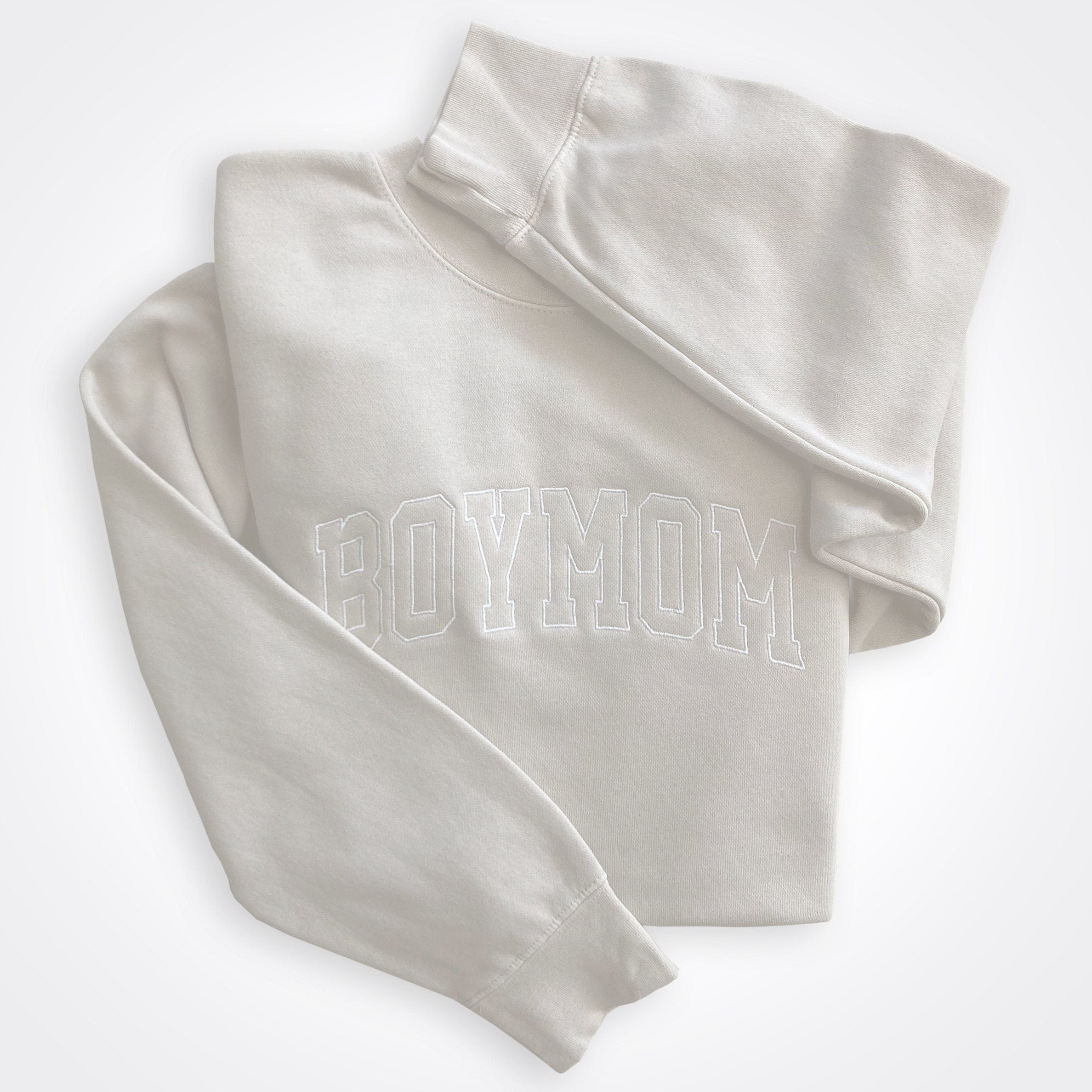 Boymom® Embroidered Midweight Pigment Dyed Crew Sweatshirt