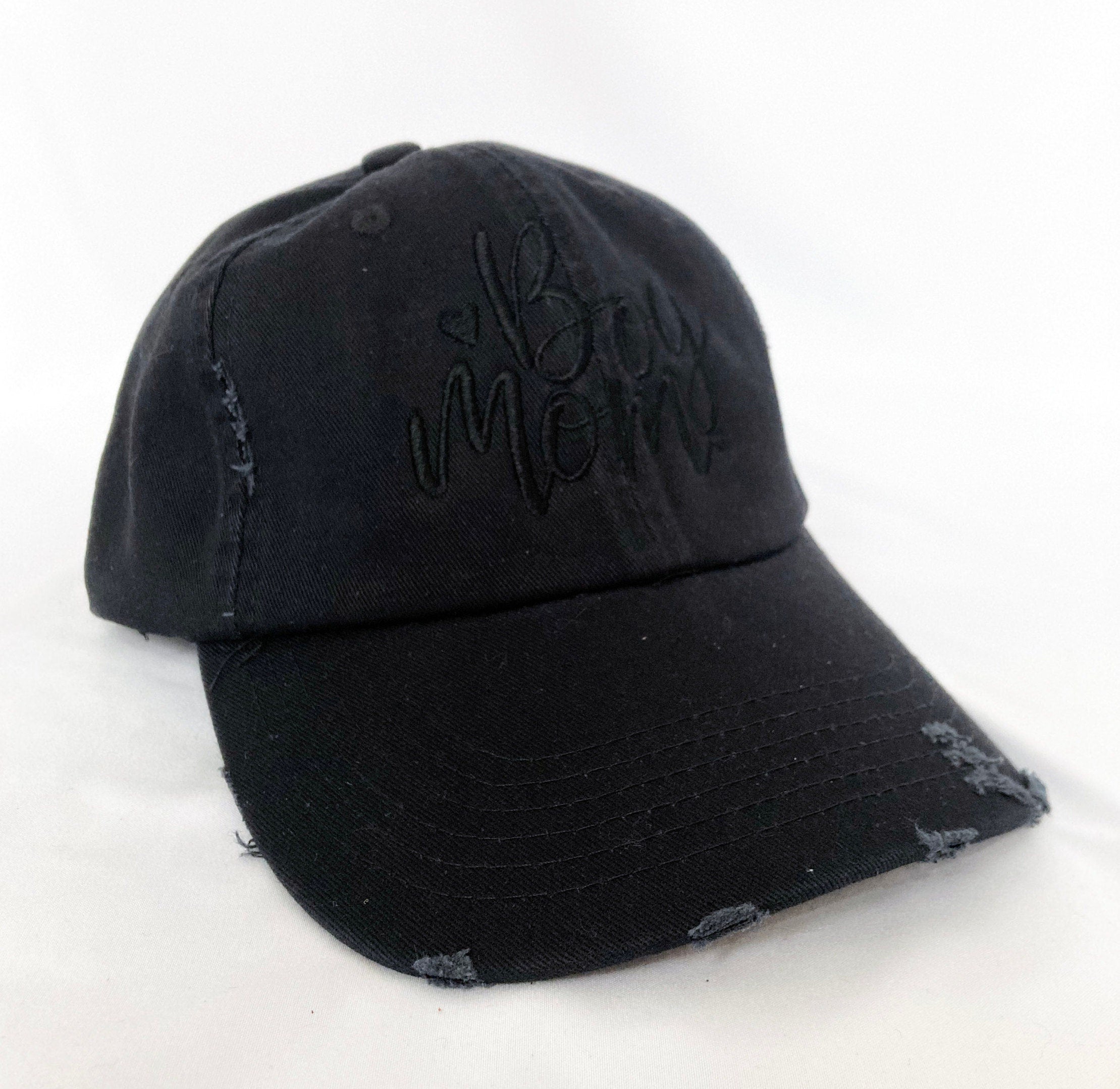 Boymom® Distressed Black Cap