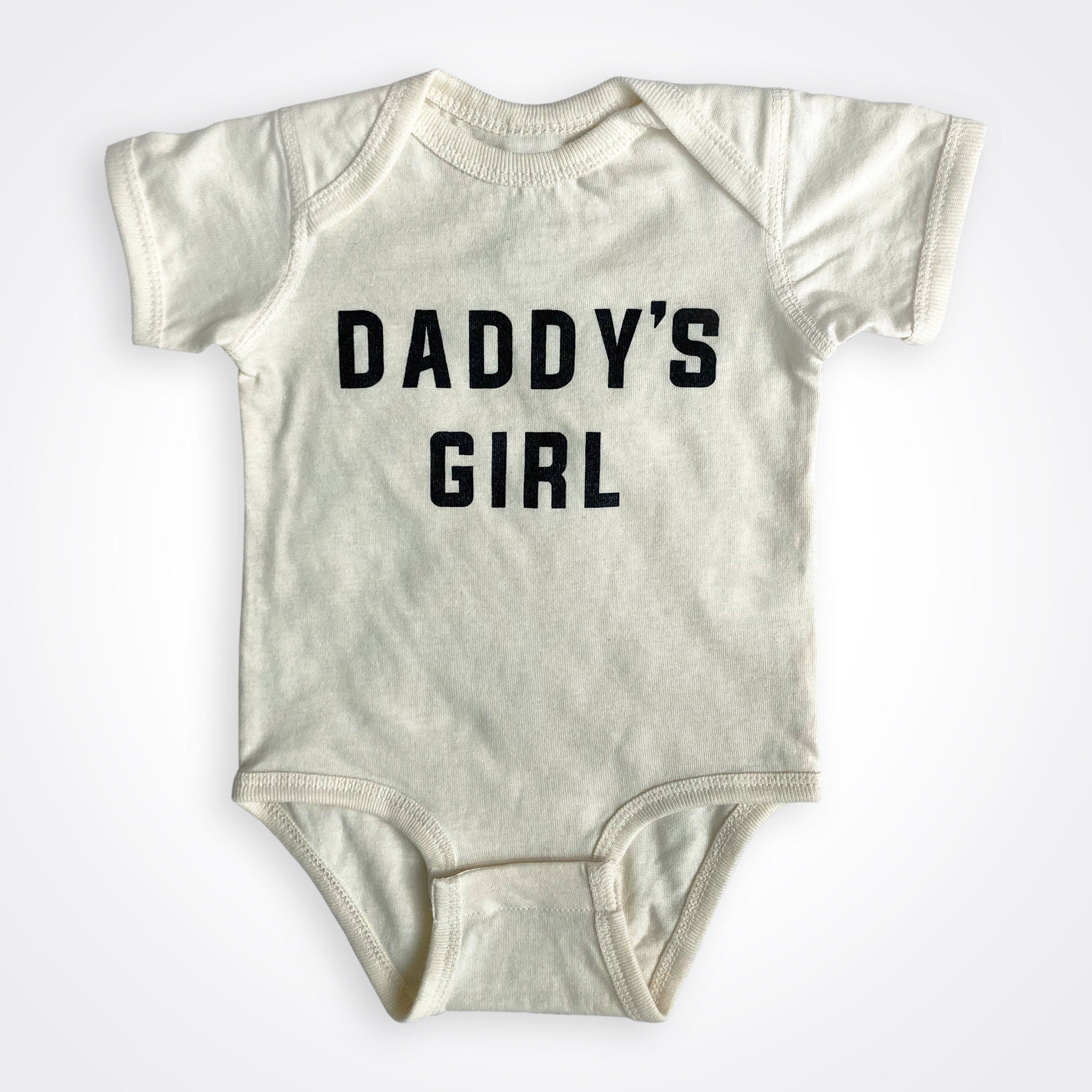 Daddy's Girl Natural Bodysuit Matching Daddy's Girl & Girldad Shirt
