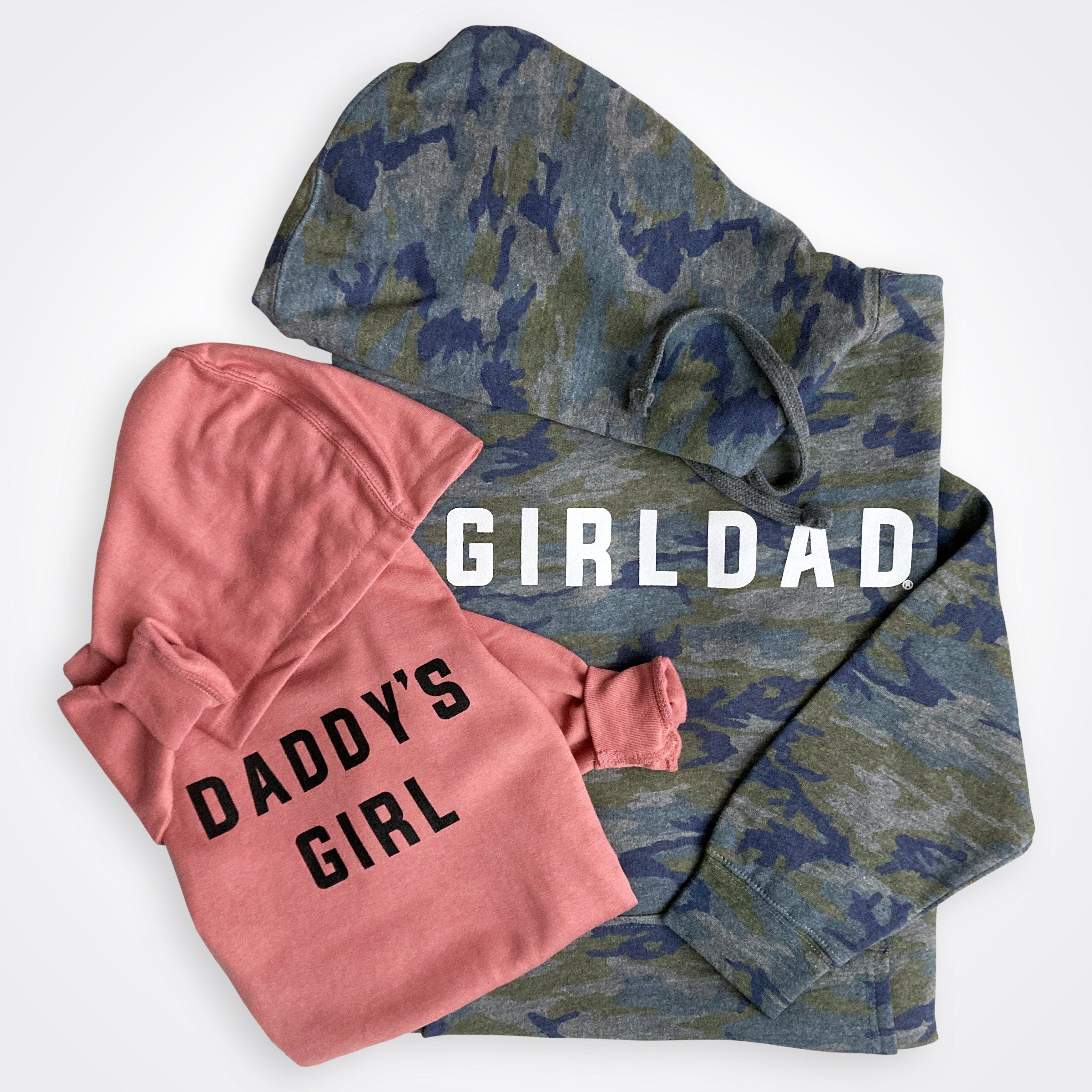 Daddy's Girl Blush Frost Hoodie Matching Daddy's Girl & Girldad Shirt