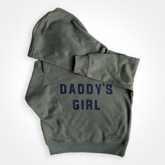 Daddy's Girl Military Green Hoodie Matching Daddy's Girl & Girldad Shirt