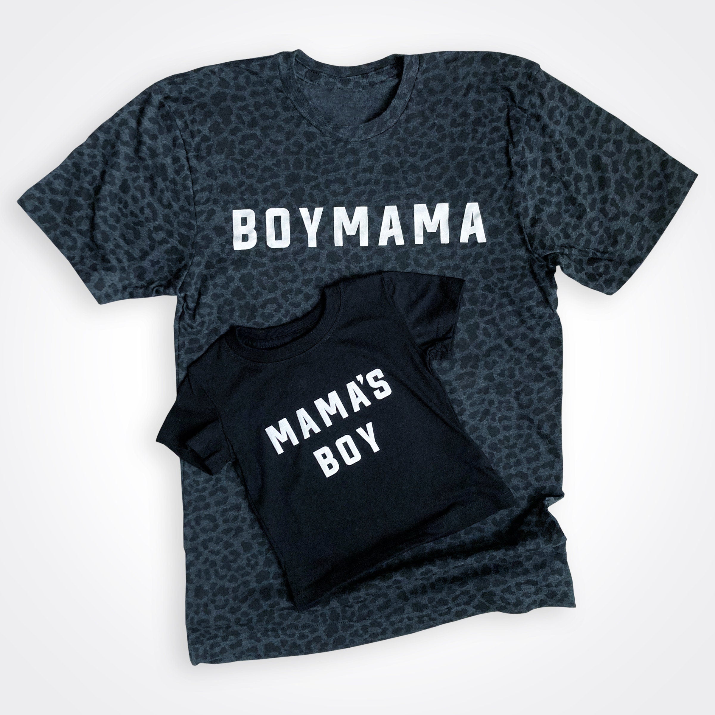 Boy Mama Leopard Print Shirt