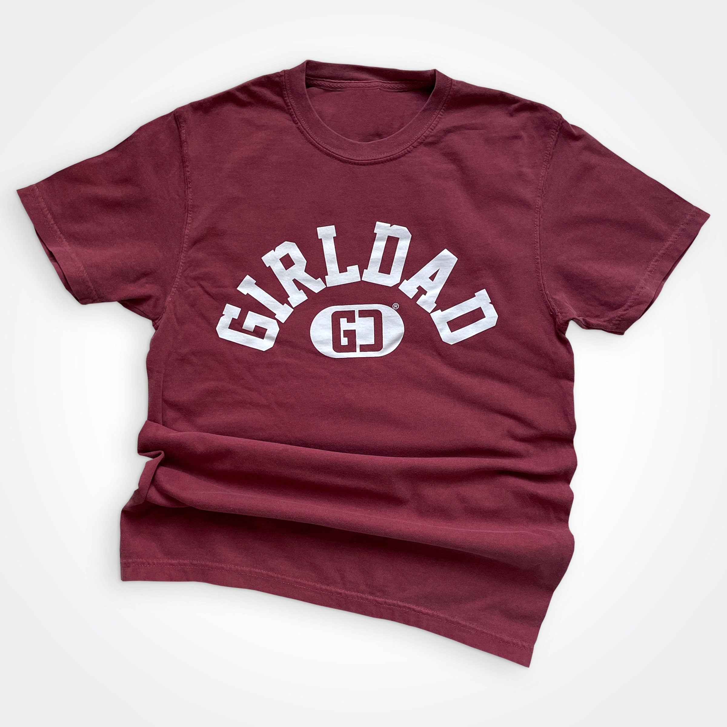 Girldad® Varsity Shirt in Crimson Color