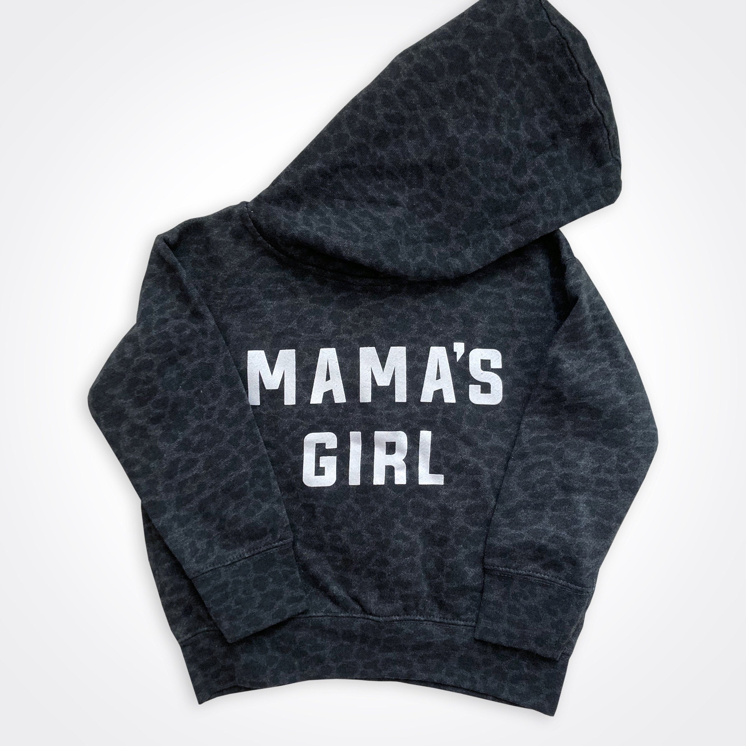Mama's Girl Black Leopard Hoodie Sweatshirt Matching Mama's Girl & Girlmom Shirt