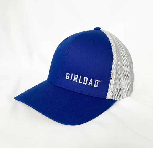 Girldad® Royal/White  Mesh Back Embroidered Flexfit Hat