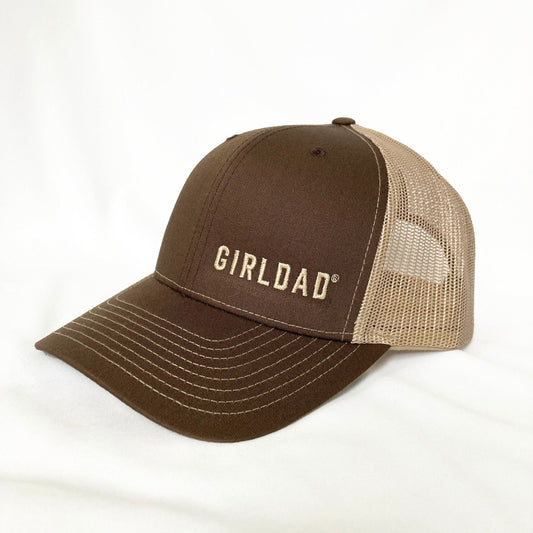 Girldad® Brown/Khaki Embroidered Trucker Hat