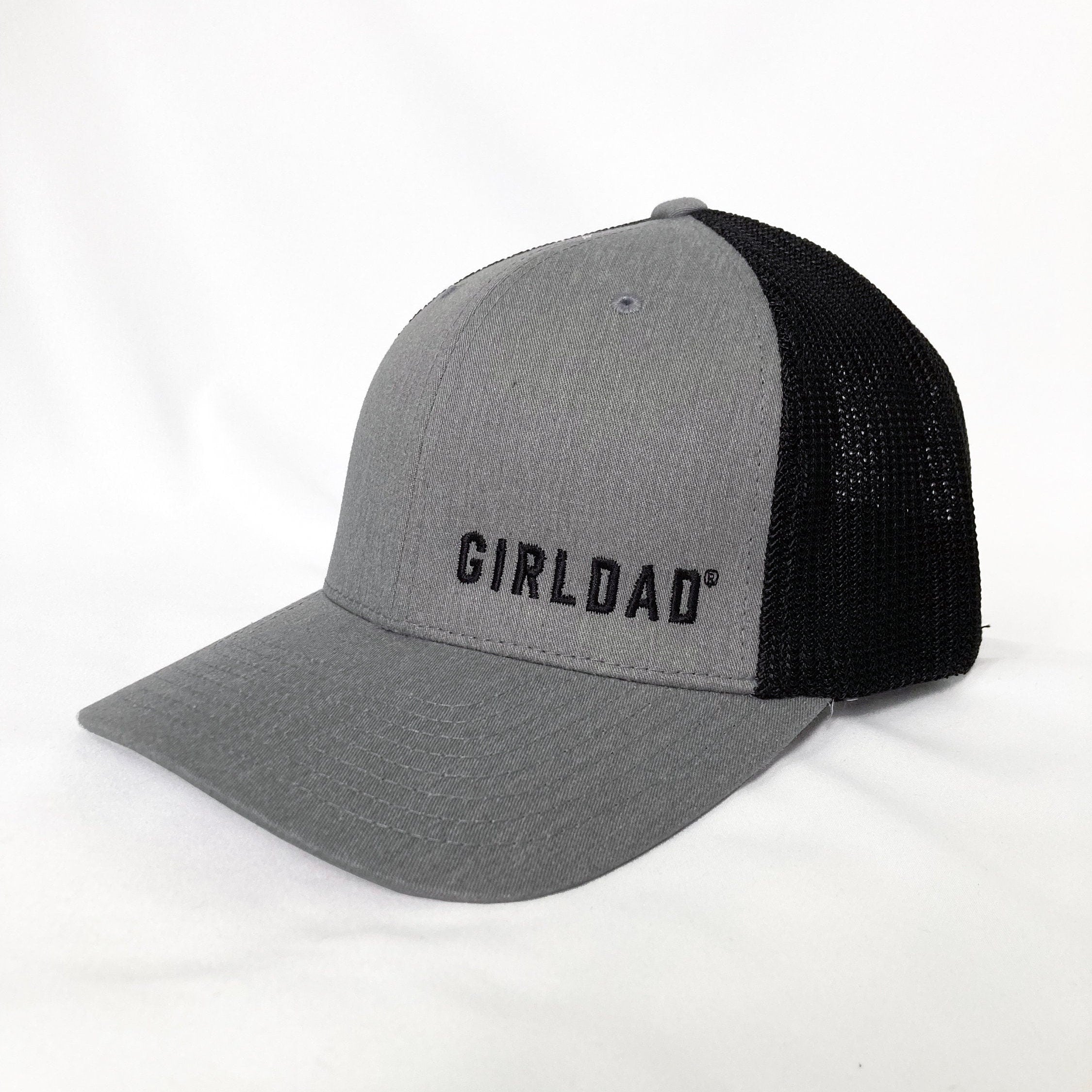 Girldad® Heather Grey/Black  Mesh Back Embroidered Flexfit Hat