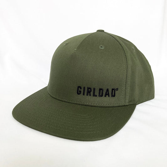 Girldad® Army Olive/Black Flat Bill Embroidered Trucker Hat