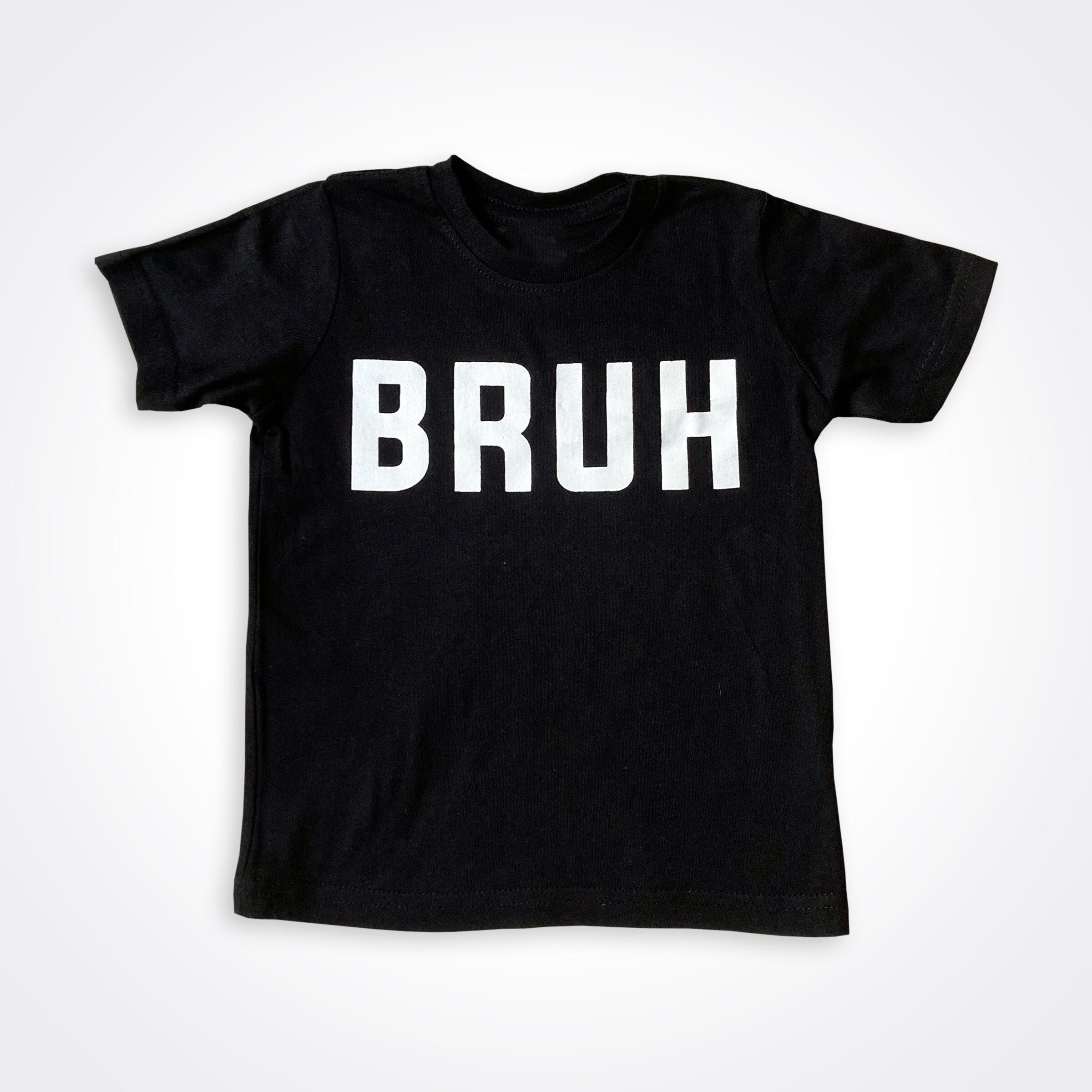 Bruh Black with White Shirt, 6M-5/6T