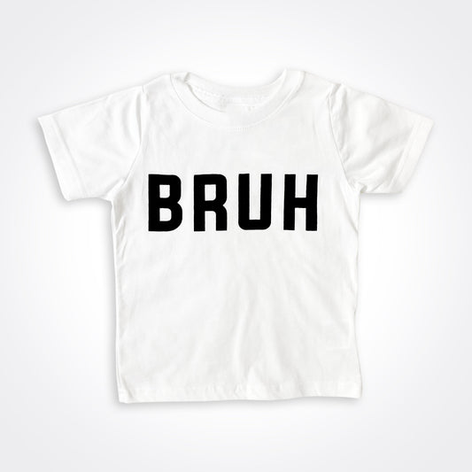 Bruh White with Black Shirt, 6M-5/6T