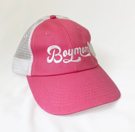 Boymom® Retro Rose & White Soft Mesh Back Cap