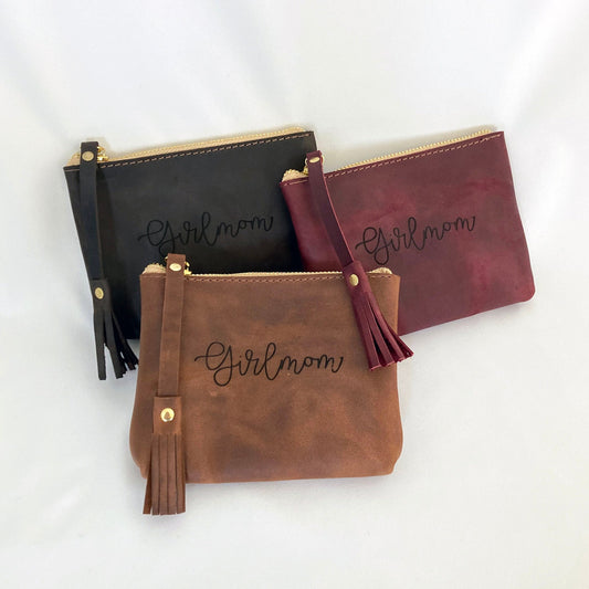 Girlmom® Leather Clutch