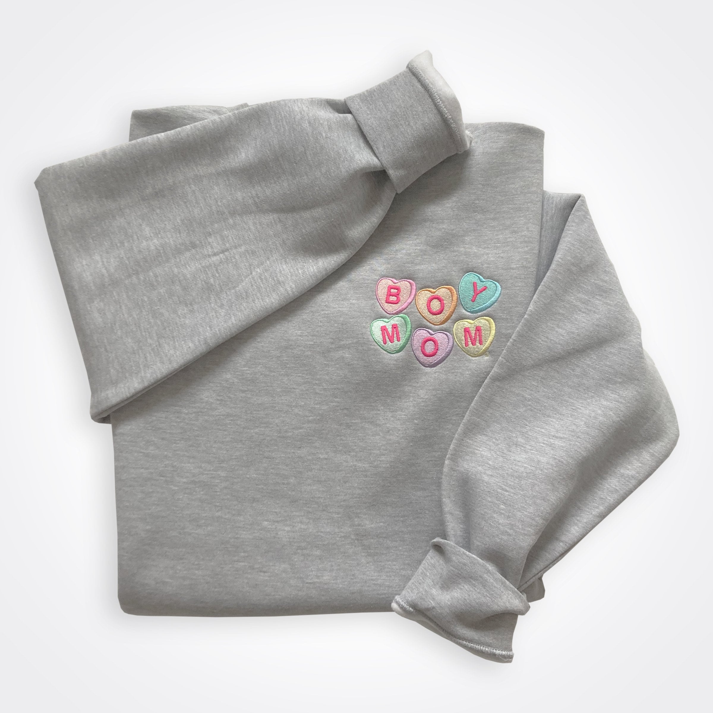 Boymom® Follow Your Heart Embroidered Heavyweight Crew Sweatshirt