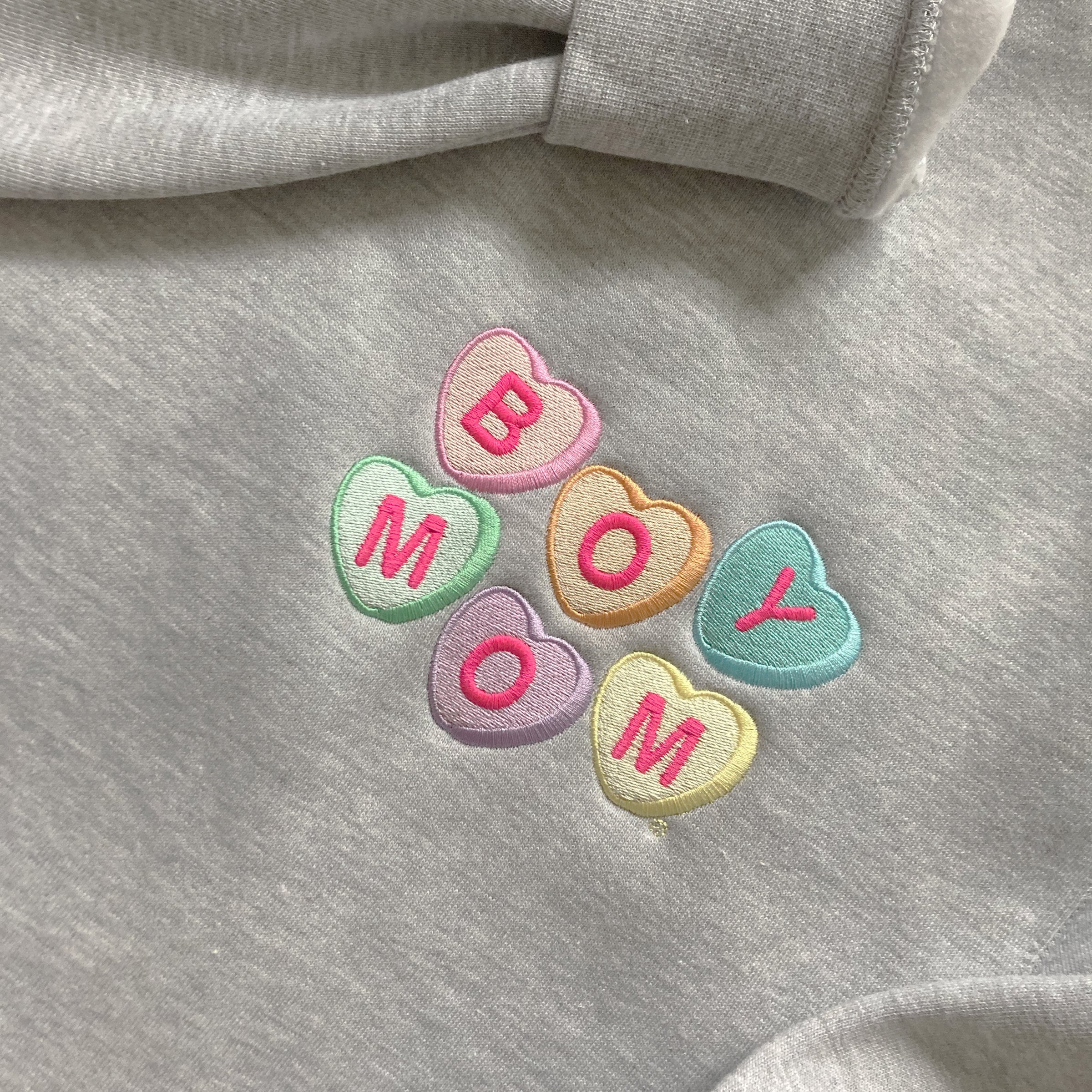 Boymom® Follow Your Heart Embroidered Heavyweight Crew Sweatshirt