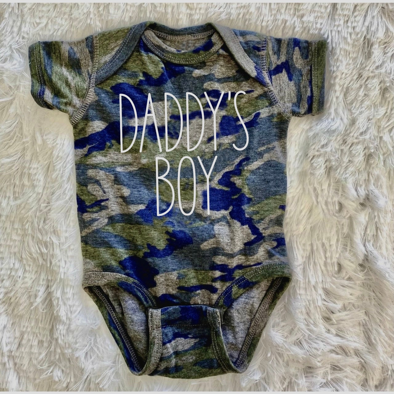 Daddy's Boy Green Camo Bodysuit