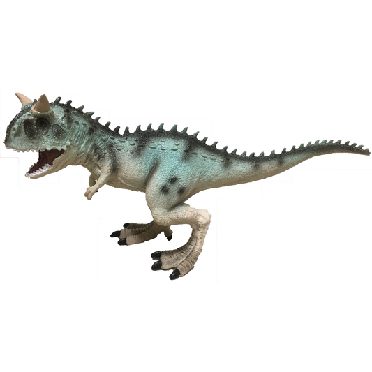 Carnotaurus Dinosaur Blue Painted 6" Resin Figurine