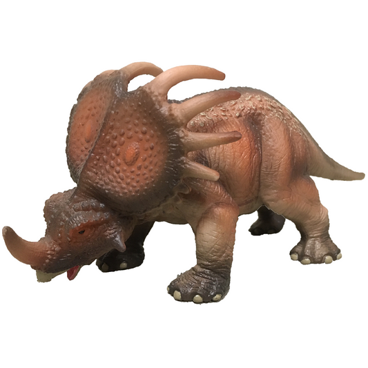 Styracosaurus 6" Brown Painted Resin Figure